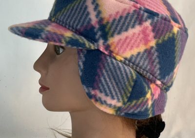 Military Patrol in Pink Blue Yellow Bias Plaid in Fleece-left