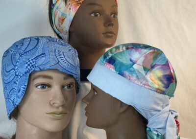 Blue Welding & Feather Headband & Silky Hair Bag 0825
