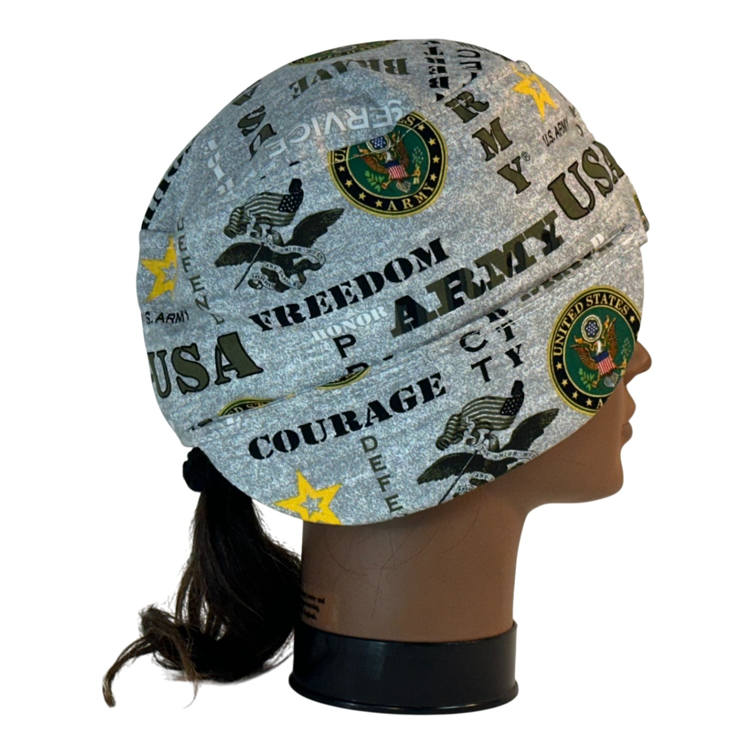 Welding Cap in US Army Freedom Courage Brave Yellow Star - right