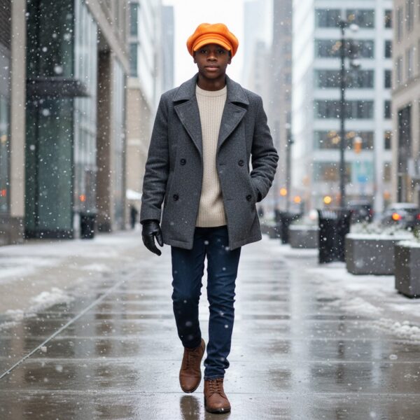 Newsboy in Orange Anti Pill - model