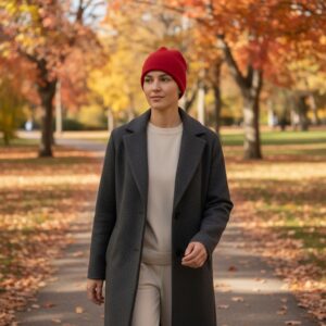 Beanie in Red - model