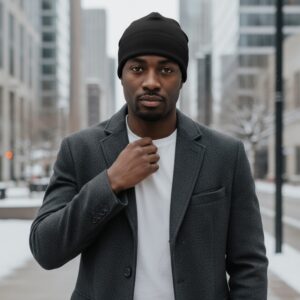 Beanie in Black - model
