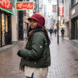 Slouchy Beanie in Burgundy Ribbed Sweater Knit
