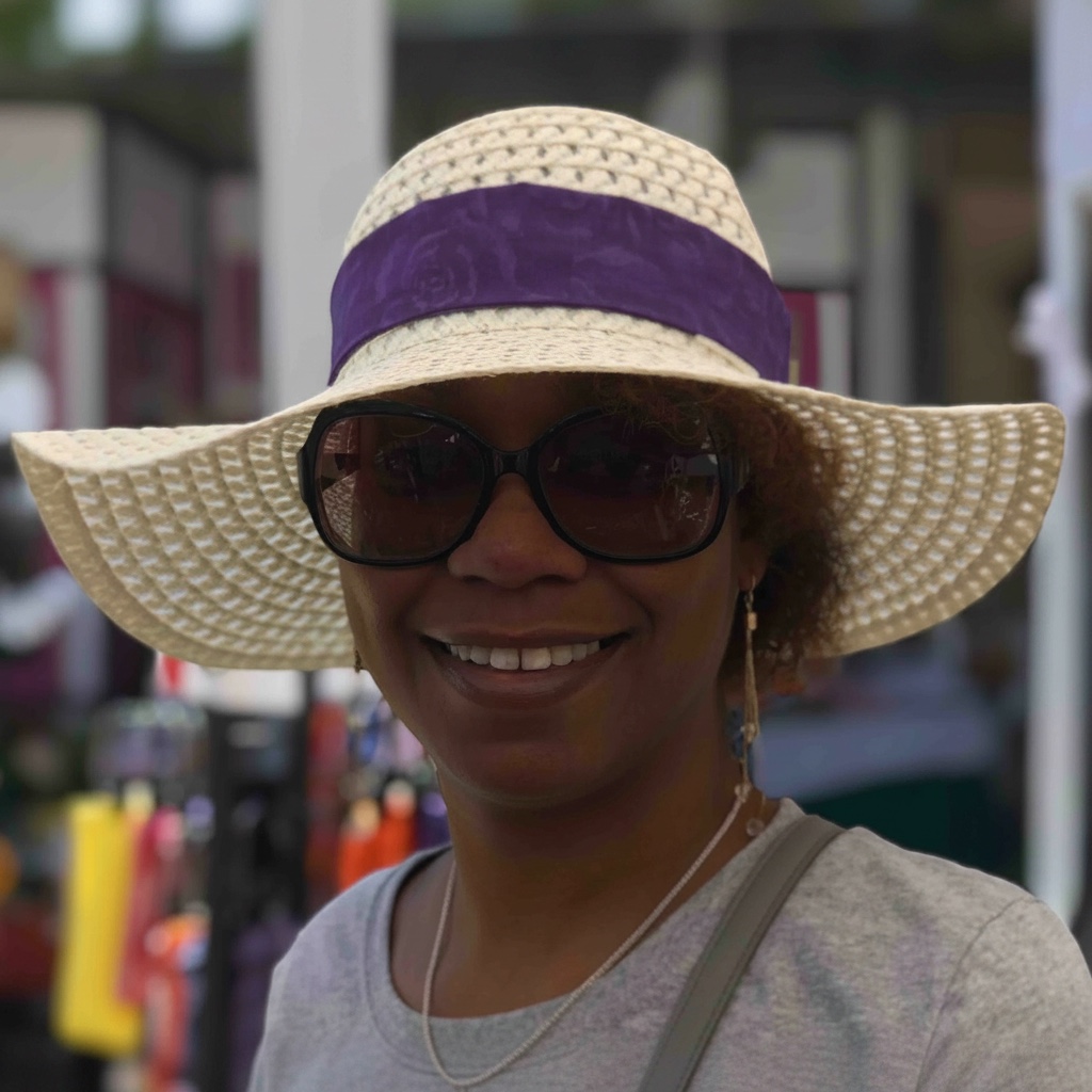 Floppy Hat Purple Roses Amelia Earhart