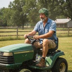 Welding Cap in Dark Green Green Dyed Bands - model
