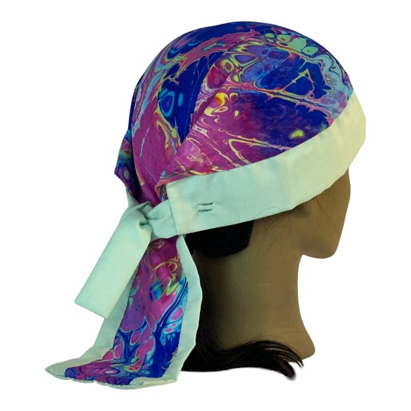 Do Rag in Glacier Rainbow Lava Pink Blue Yellow Band Green - back right
