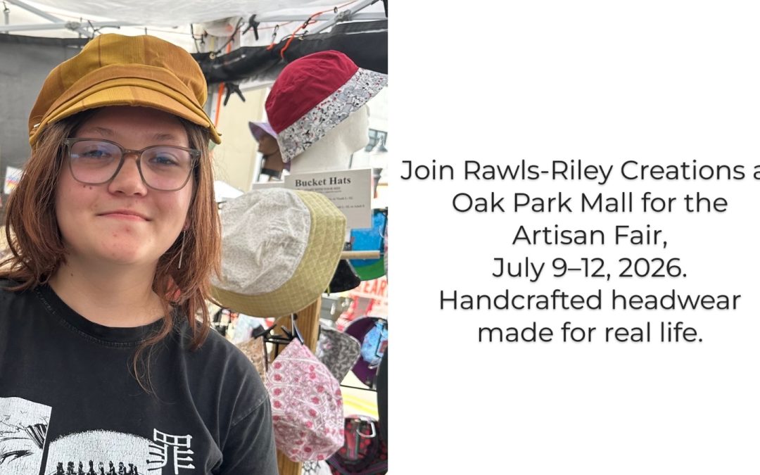 Customer wearing a mustard fisherman cap at Lee's Summit Downtown Days 2026