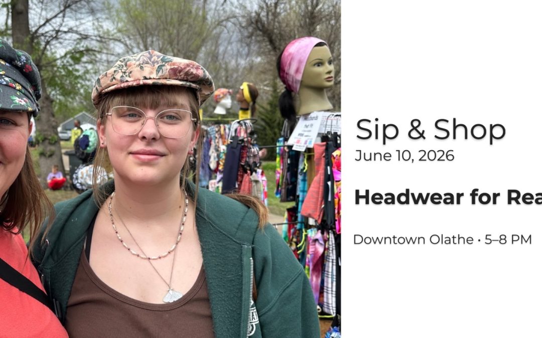 Mother in a fisherman cap and daughter in an ivy flat cap shopping handcrafted headwear at an outdoor market.