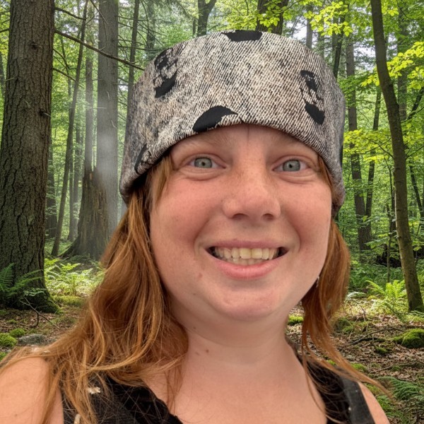 Skull Cap in Denim Skulls - model